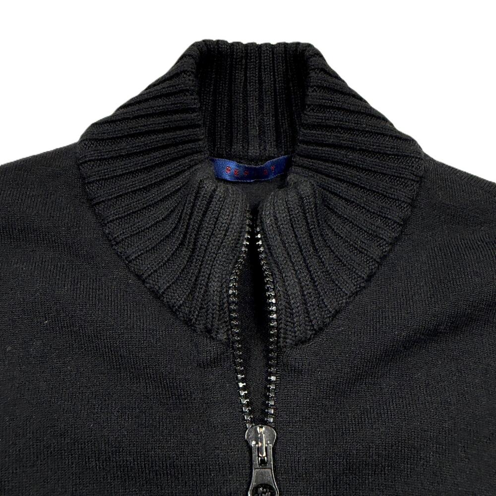 Replay Y2K Wool knitte Black Zip-Through Cardigan M Italy Made - Picture 5 of 10